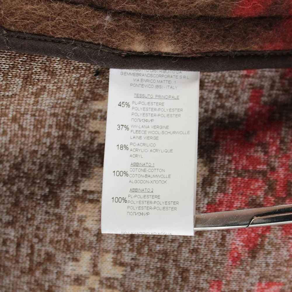 Tintoria Mattei NWT Polyester Blend Sweater / Jacket Size Large In Browns - Picture 10 of 13